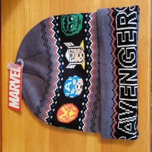 Marvel Avengers Grey Knit Hat Toque OS NWT
